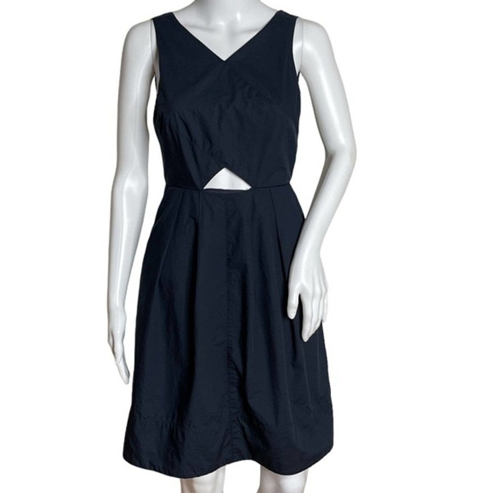 Madewell Dress Womens 0 Navy Blue Cut Out Sundress Party Wedding Minimalist